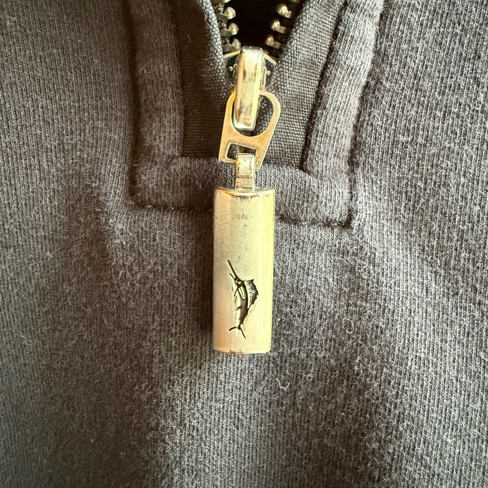 Tommy Bahama New York Jets Black quarter zip pullover sweatshirt | sz Xl - Picture 5 of 7